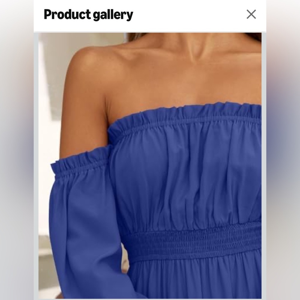 Off shoulder tiered maxi dress - Picture 3 of 5